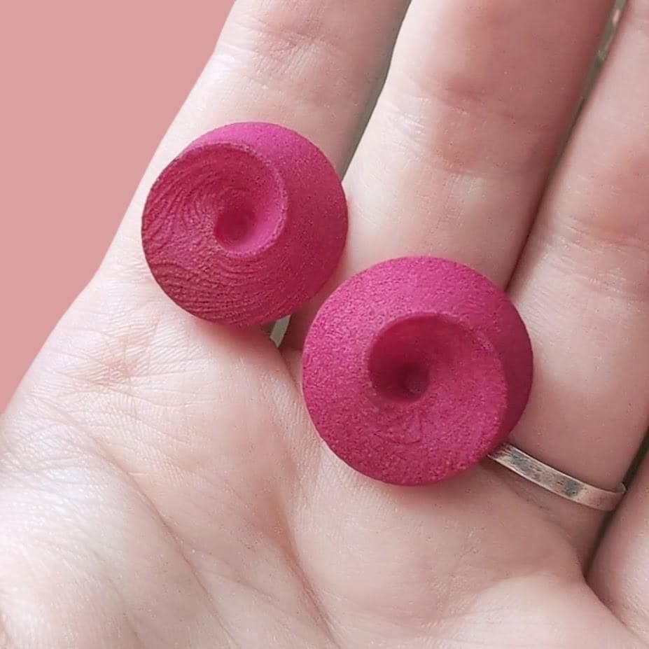 Hypersphere Stud Earrings — Magenta