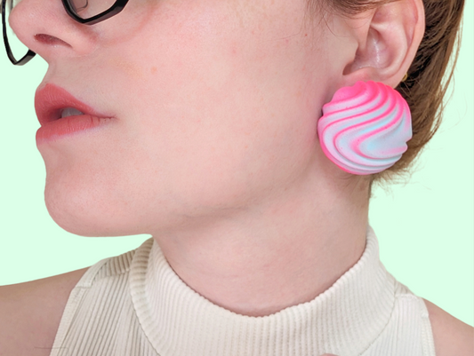 Neon Mint and Pink Earrings —  Paranott