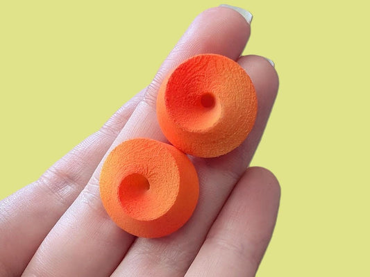 Hypersphere Stud Earrings — Orange