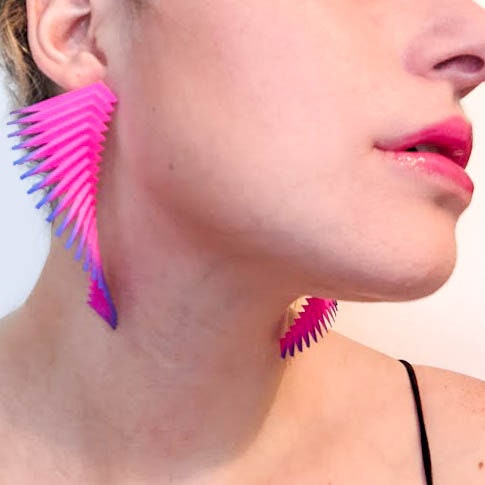 Pink and Blue Earrings —  Parazeph