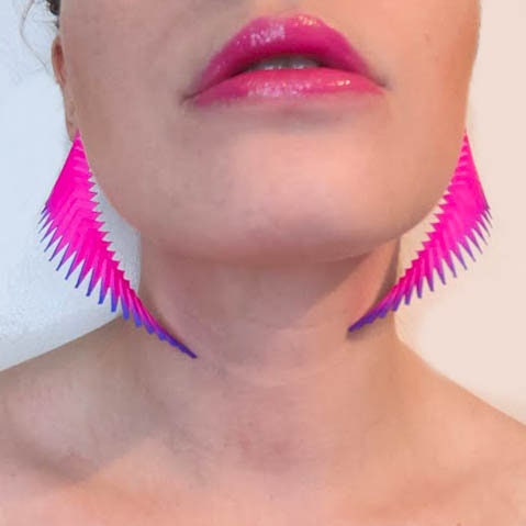 Pink and Blue Earrings —  Parazeph