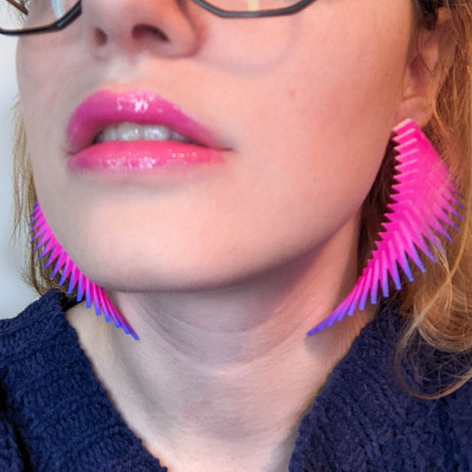 Pink and Blue Earrings —  Parazeph