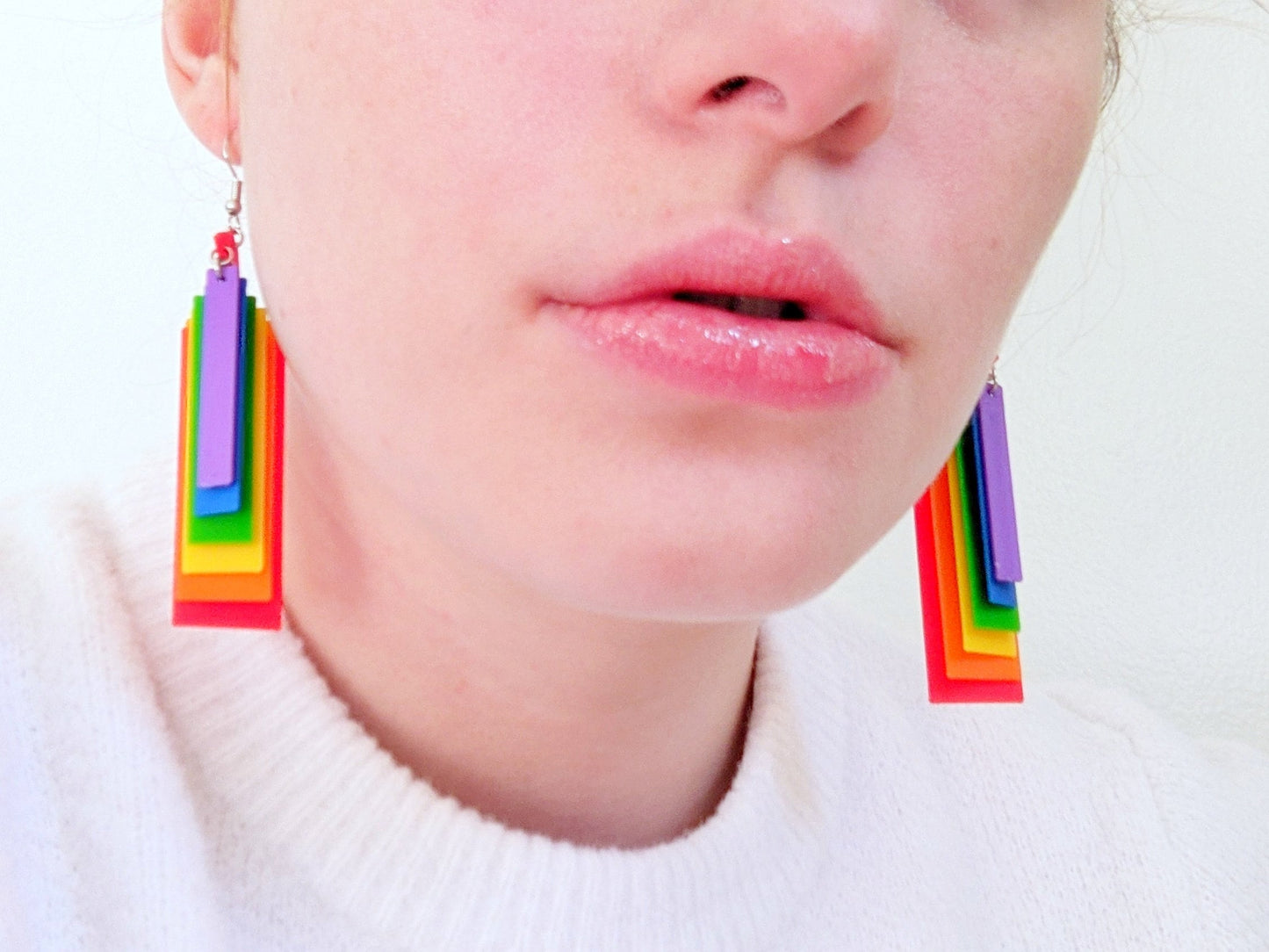 Non-Binary Pride Layered Earrings