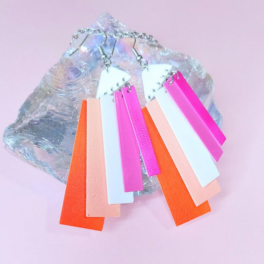 Lesbian Pride Layered Earrings