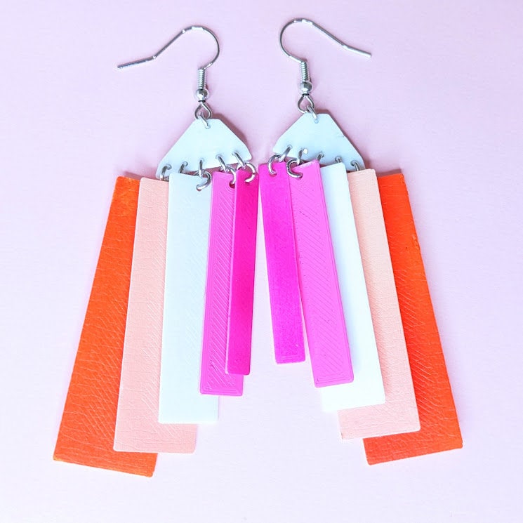 Lesbian Pride Layered Earrings