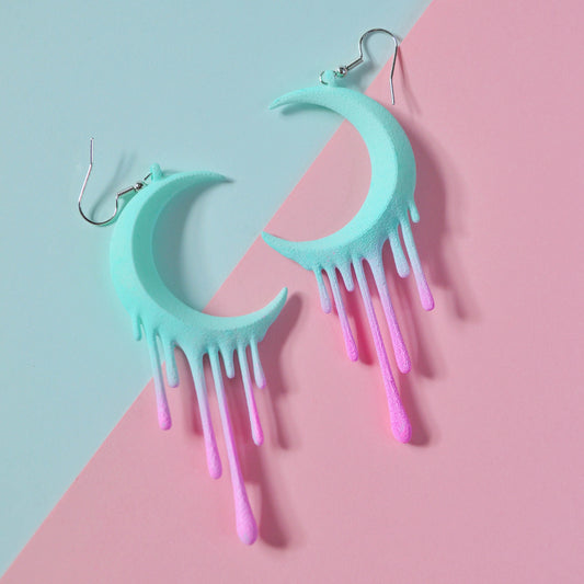 Melting Moon — Mint and Pink