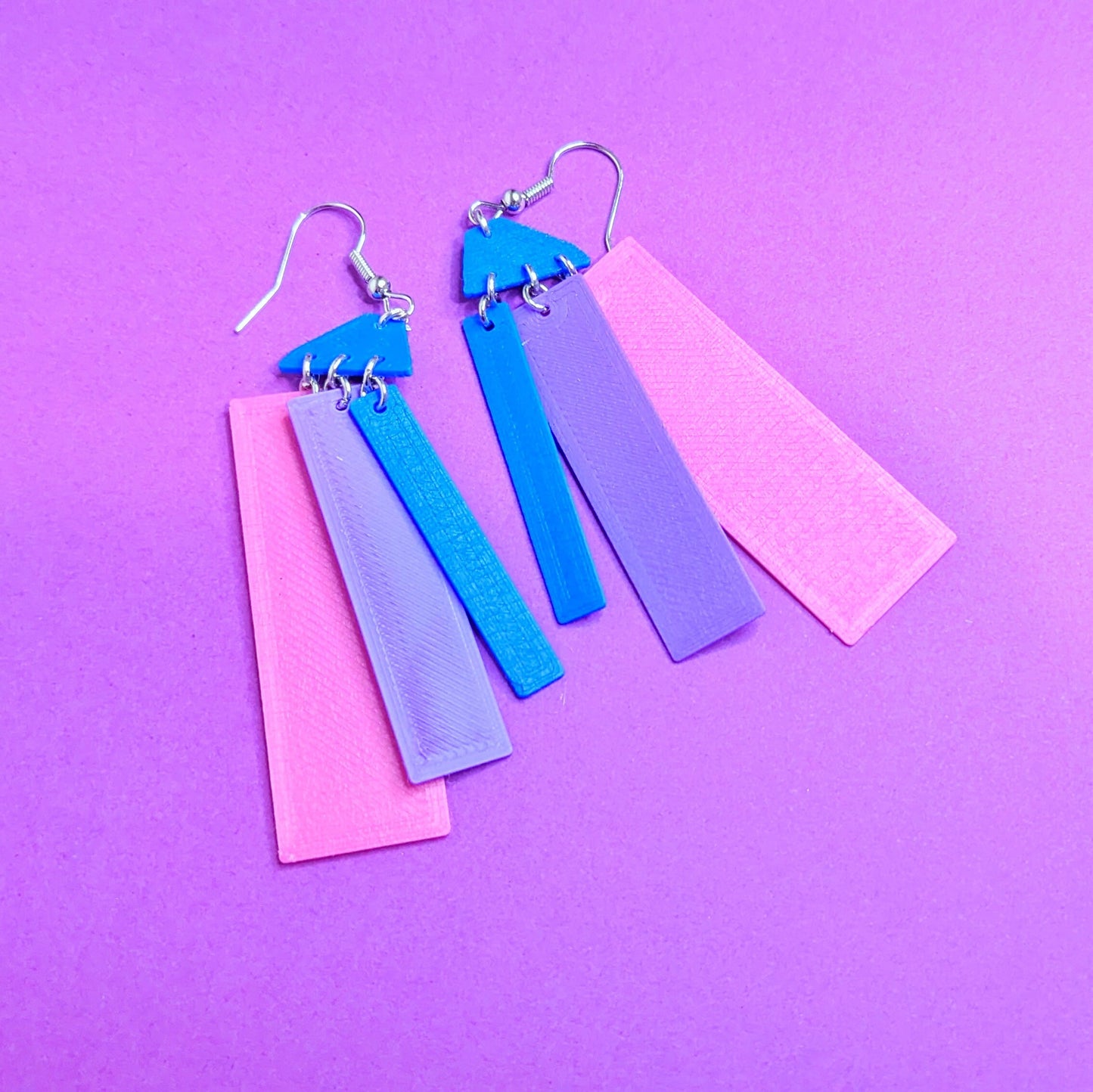 Bi Pride Layered Earrings