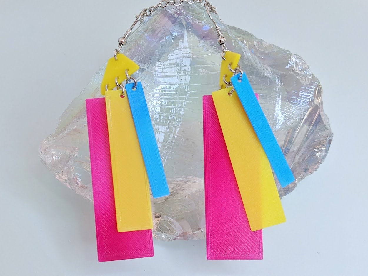 Pan Pride Layered Earrings