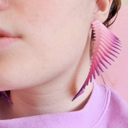 Pink and Purple Earrings —  Parazeph