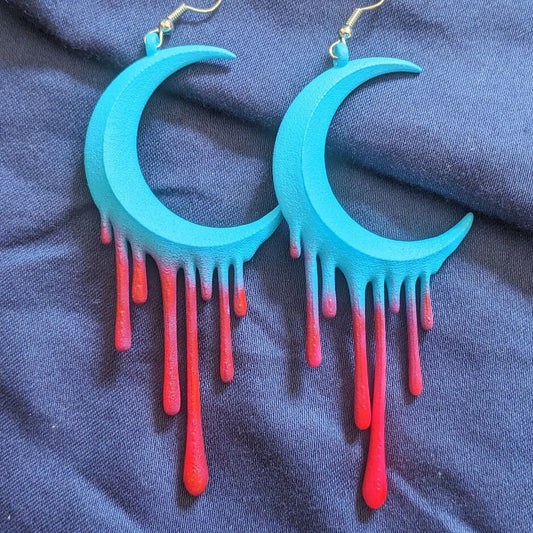 Melting Moon — Blue and Red