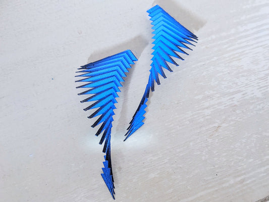 Blue and Black Earrings —  Parazeph