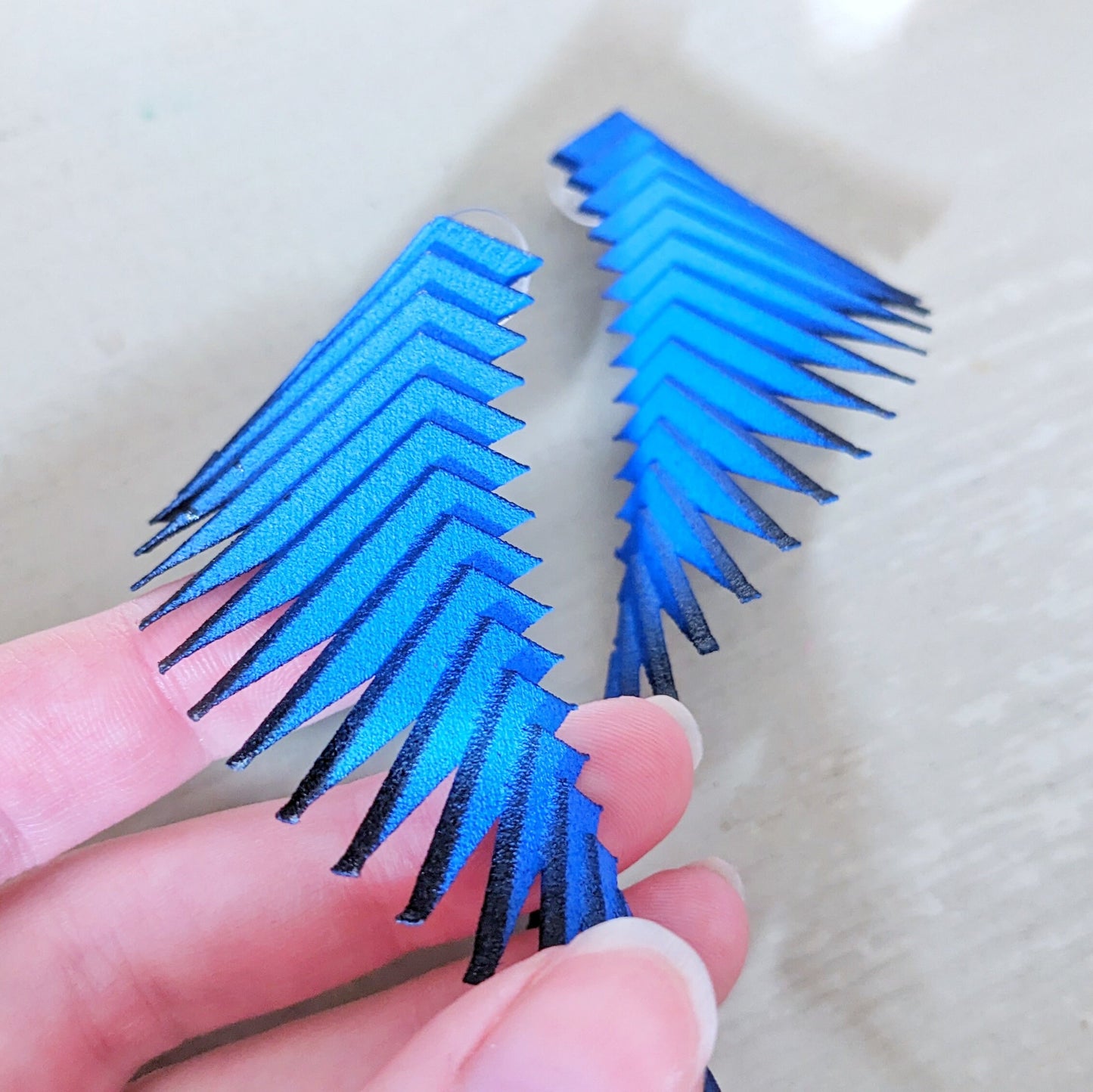 Blue and Black Earrings —  Parazeph