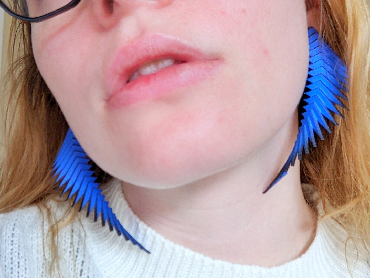 Blue and Black Earrings —  Parazeph