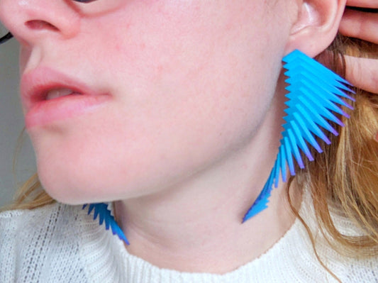 Blue and Pink Earrings —  Parazeph