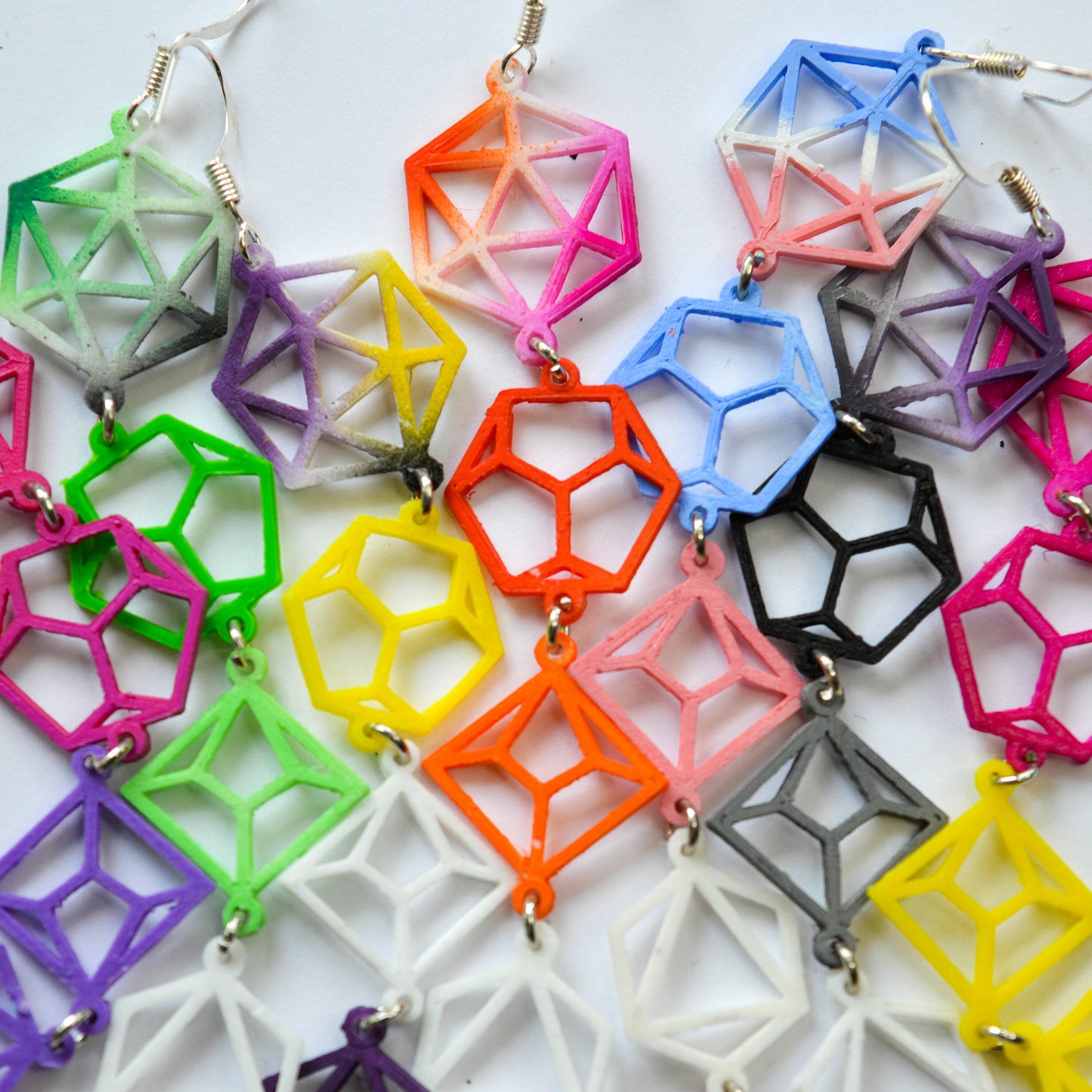 Non-Binary Flag Dice Earrings