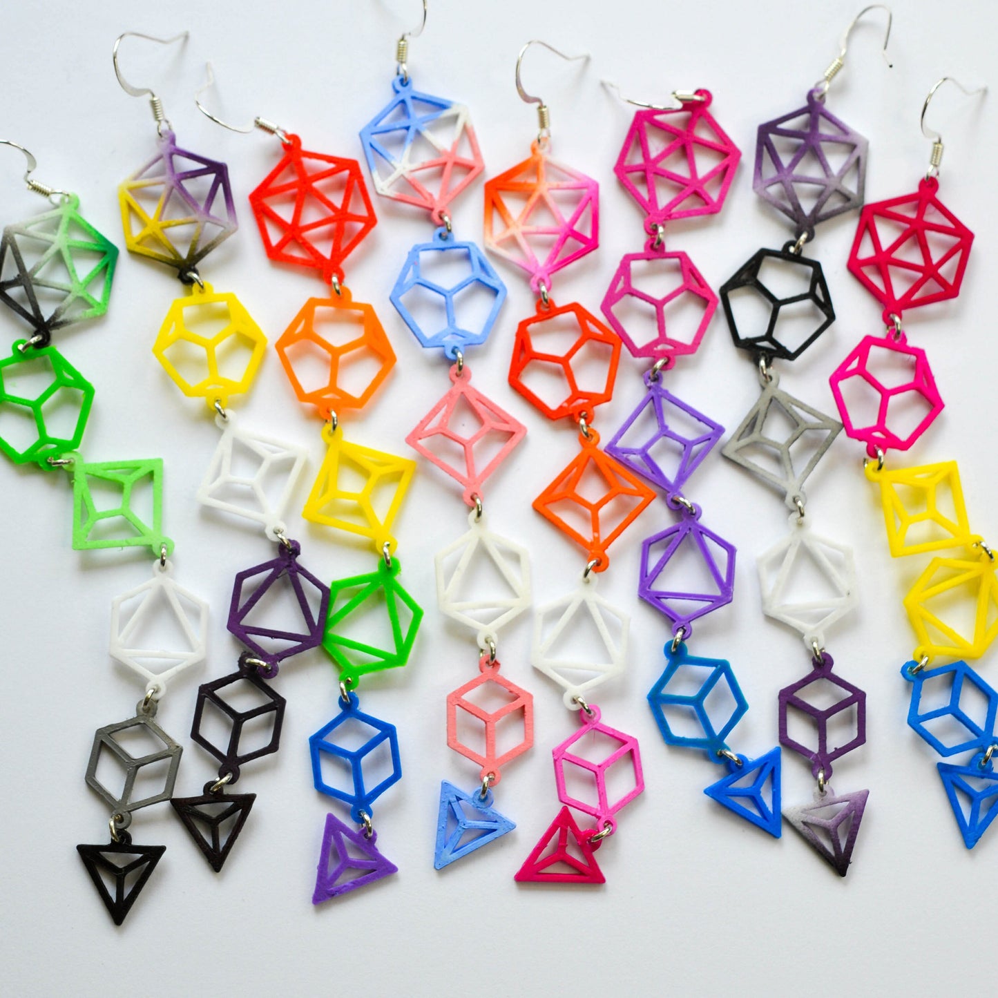 Non-Binary Flag Dice Earrings