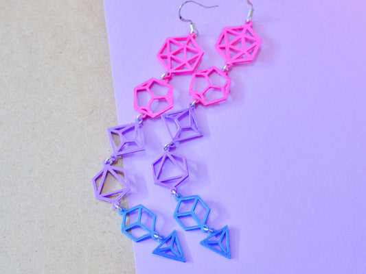 Bi Flag Dice Earrings