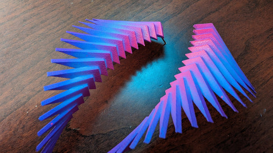 Neon Wings Earrings —  Parazeph