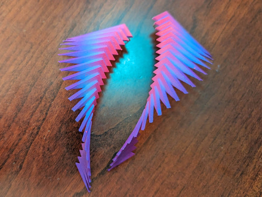 Neon Wings Earrings —  Parazeph