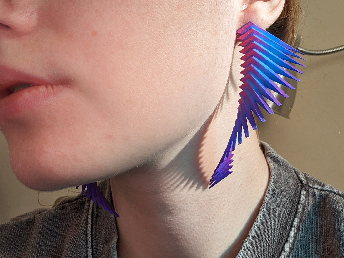 Neon Wings Earrings —  Parazeph