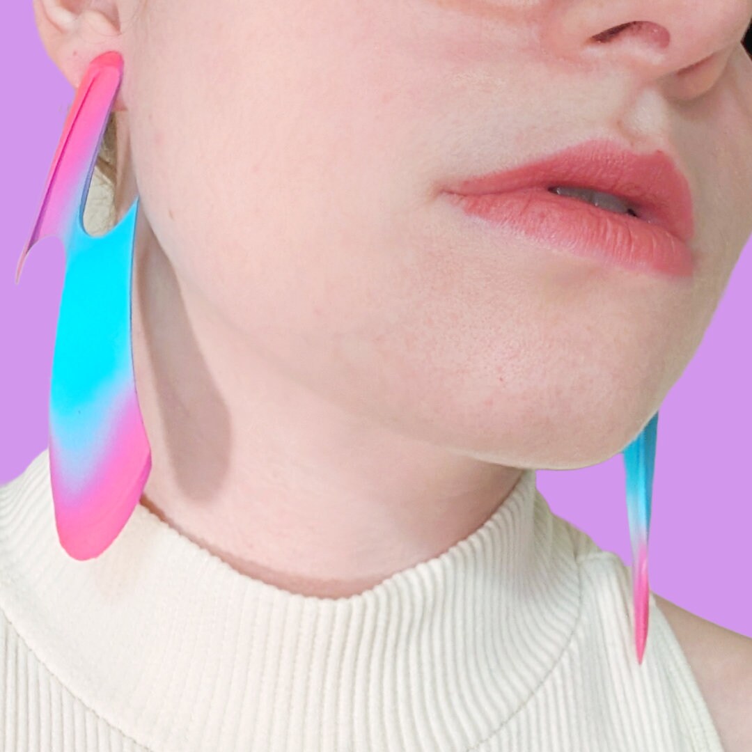 Mint and Pink — Paraslip Earrings