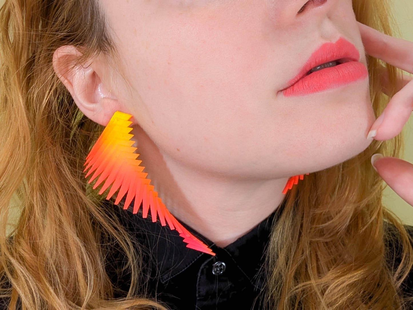 Colourful Statemtent Earrings — Sunburst  —  Parazeph