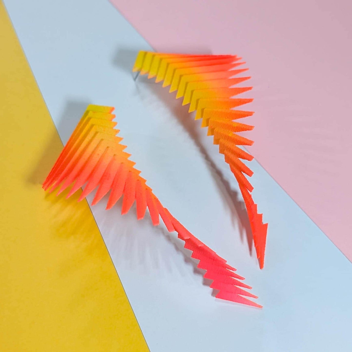 Colourful Statemtent Earrings — Sunburst  —  Parazeph