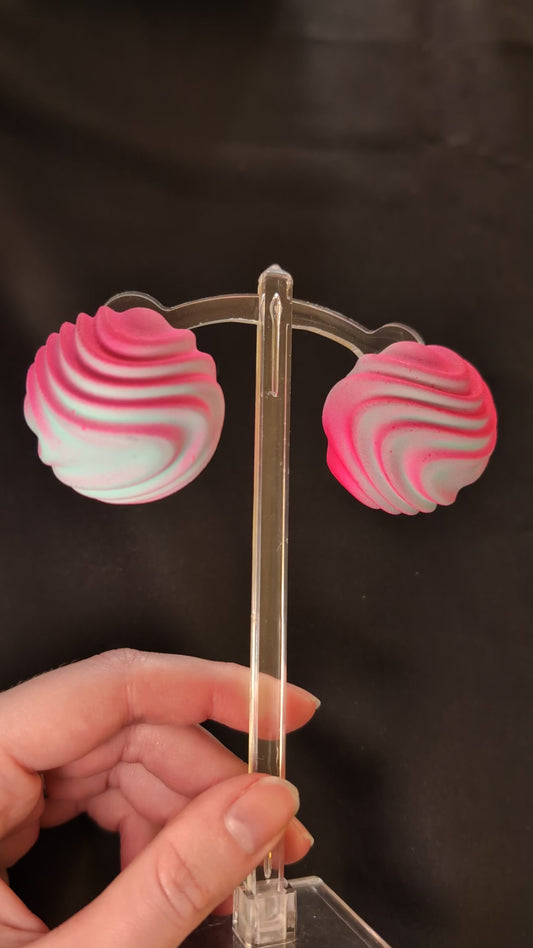 Neon Mint and Pink Earrings —  Paranott