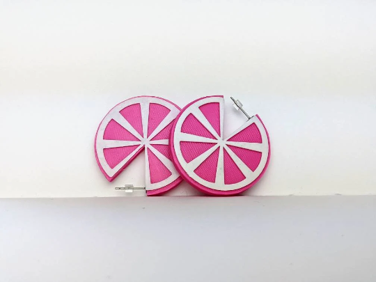 Lemon Wheel Earrings