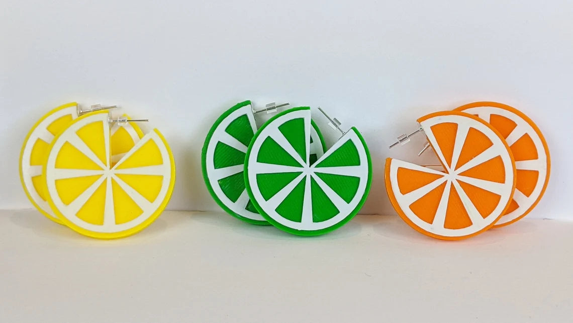 Lemon Wheel Earrings